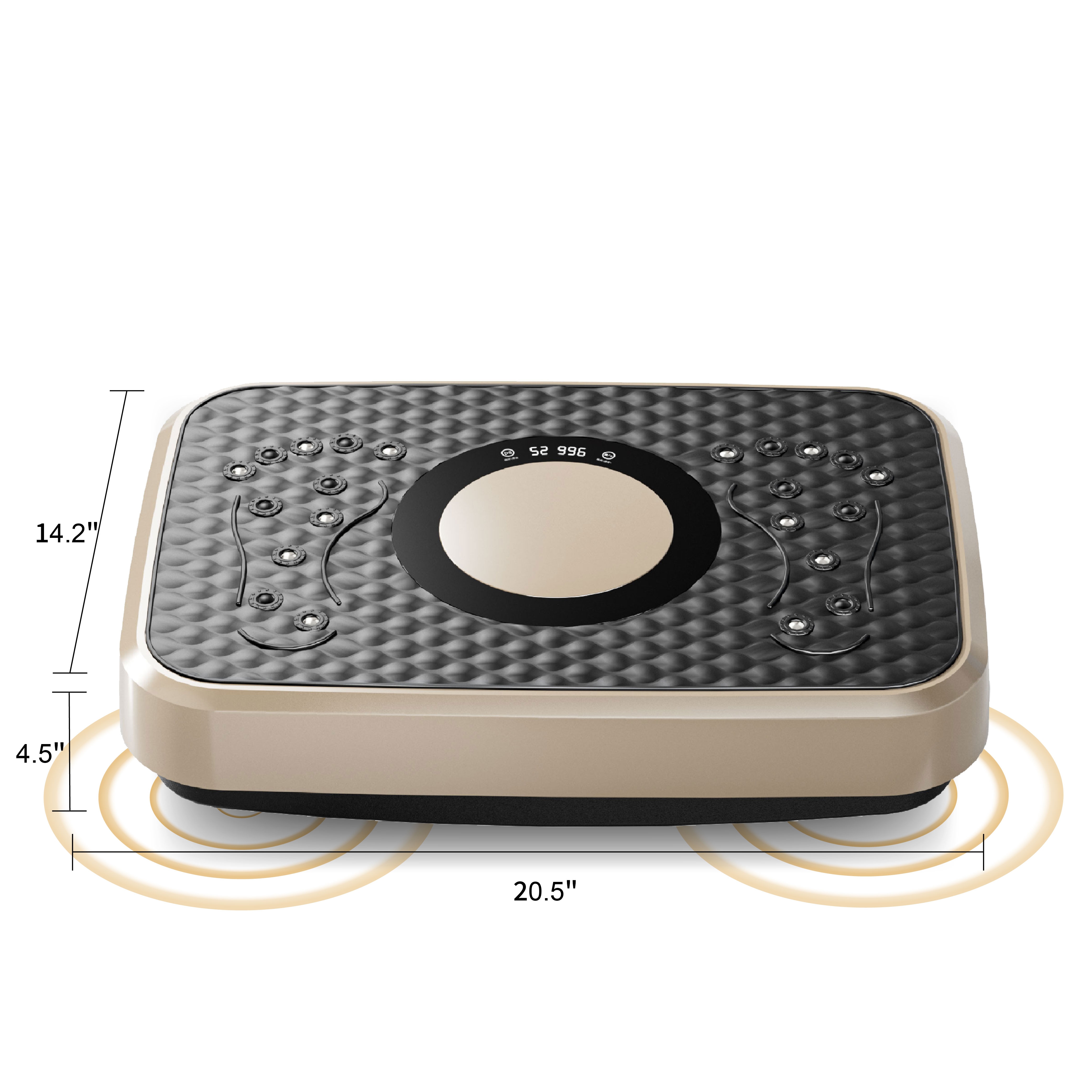 Vibration Plate Fitness Platform, Whole Body Exercise Machine For Lymphatic Drainage, Shaking Workout Board With 120 Speed Levels, Fat Burner And Weight Loss Equipment For Men And Women._voghion.com